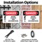 Signmission Battery Charging Area Risks, 24 in W x Rectangle, Plastic OS-2PACK-DS-P-1824-L-1840 - alternate 2